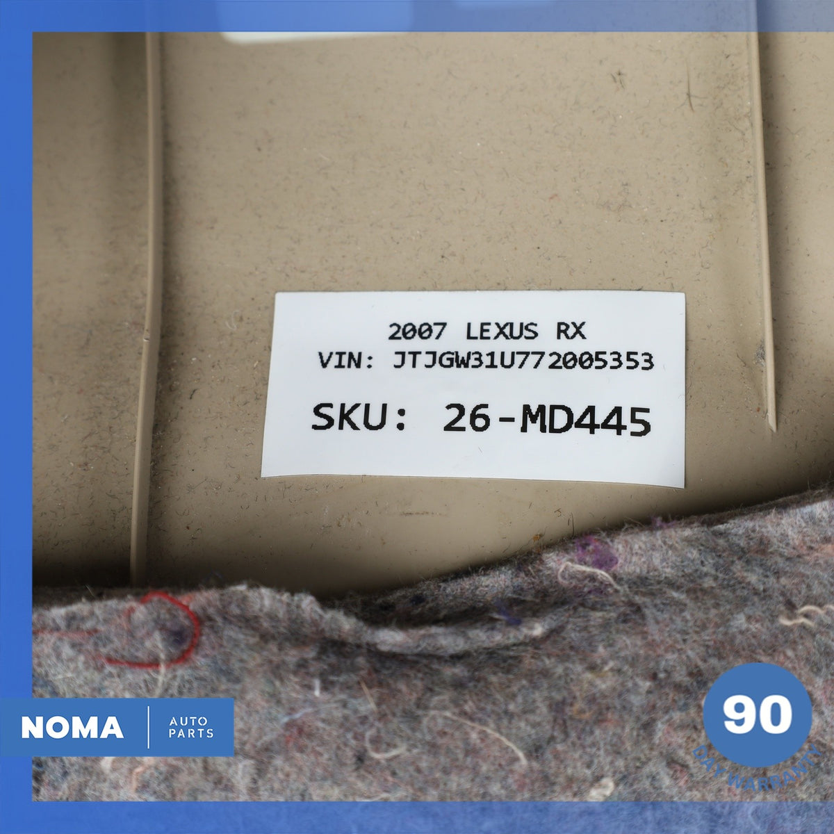 06-08 Lexus MHU33 RX400h Front Right Door Panel Cover Trim OEM - photo 12