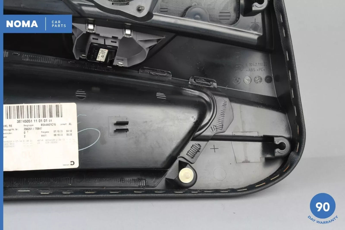 03-08 BMW E85 E86 Z4 Right Passenger Side Interior Door Panel Black OEM - photo 14