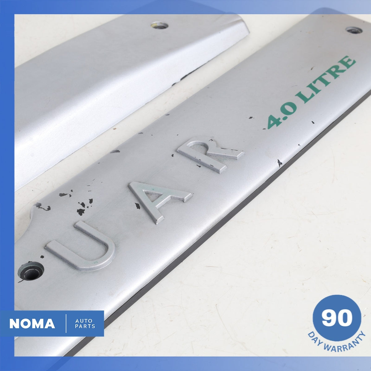 1995 Jaguar XJS Series 3 Engine Fuel Rail Cover Trim Set Silver NBC3411BB OEM - photo 3