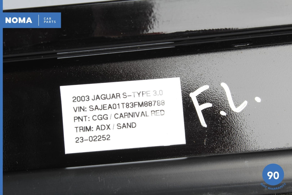 03-08 Jaguar S-Type X202 Front Left Side Outer Door B-Pillar Molding Black OEM - photo 14
