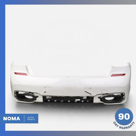 16-19 BMW G12 740i 750Li M-Sport Rear Bumper Cover Panel White OEM - photo 1