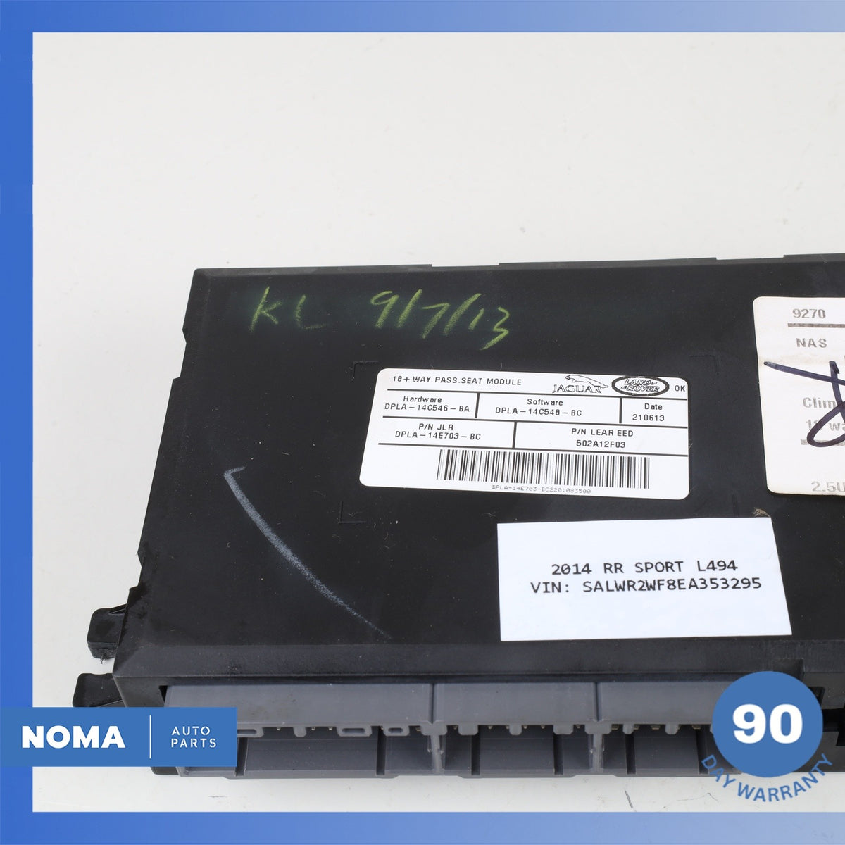 2014 LR Range Rover Sport L494 L405 Front Right Seat Module Unit LR052078 OEM - photo 10