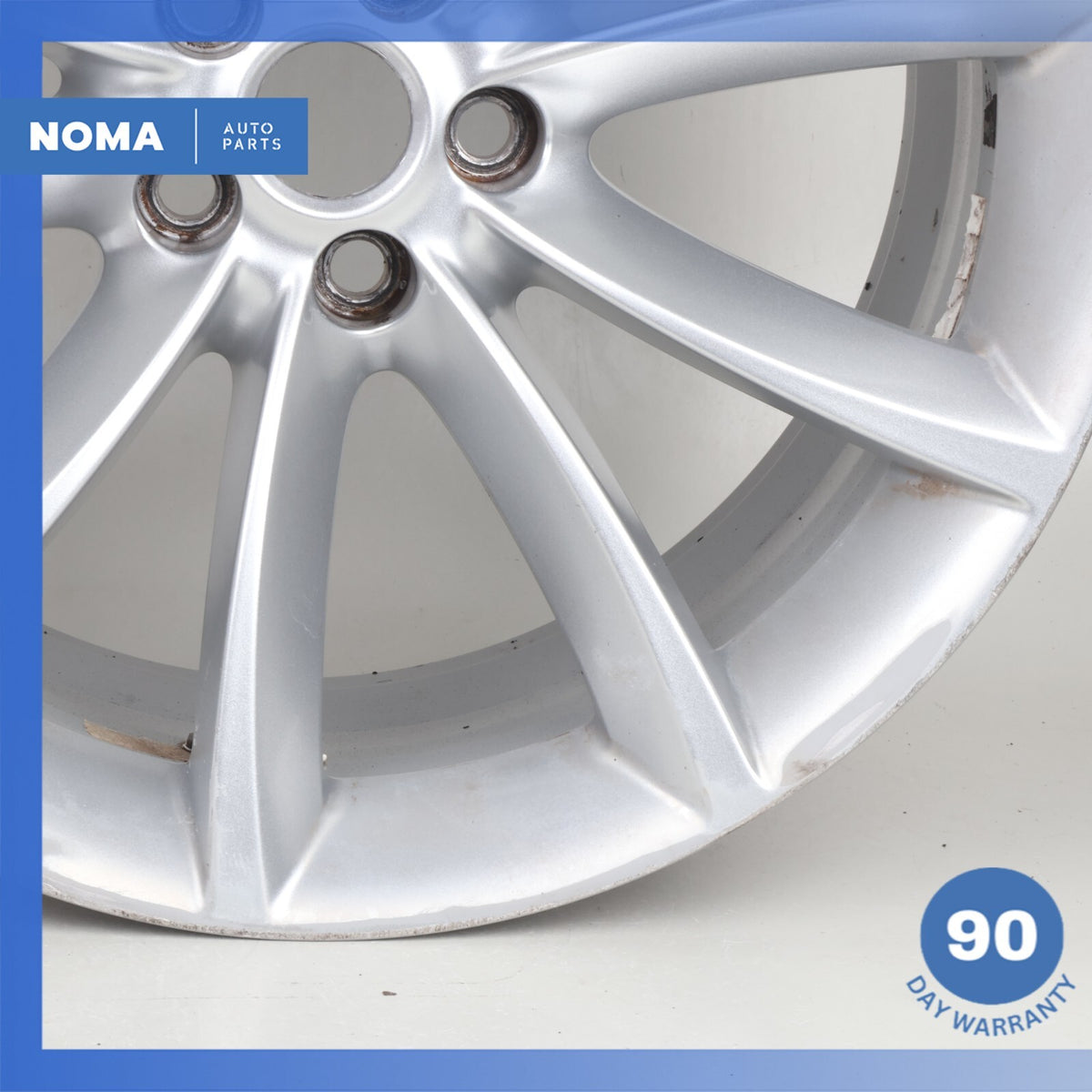 14-24 Jaguar X152 F-Type Propeller 9.5 x R19 19" Rear Wheel Rim Silver OEM - photo 4