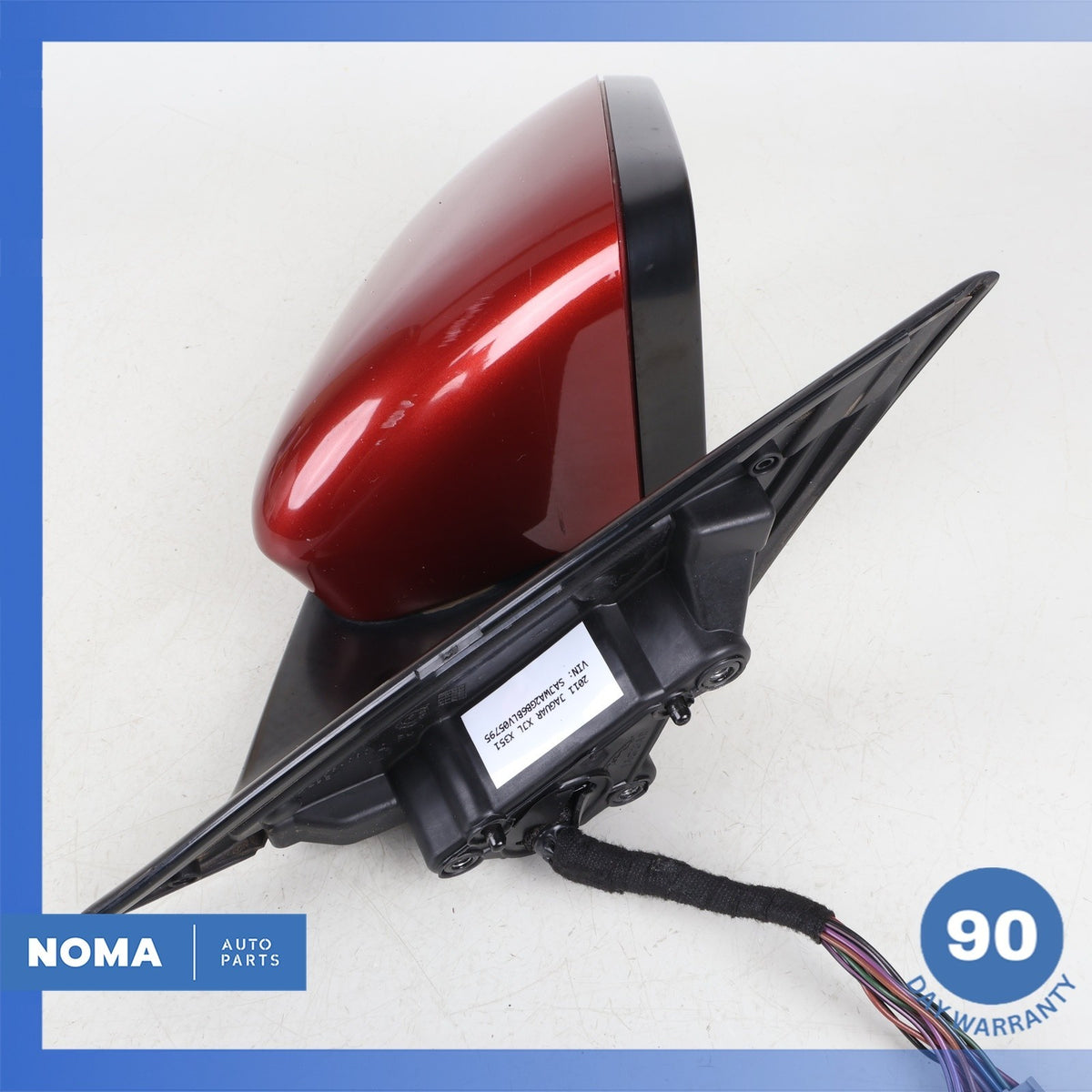 10-19 Jaguar X351 XJ XJR Right Side Rear View Door Mirror w/ Blind Spot Red OEM - photo 4