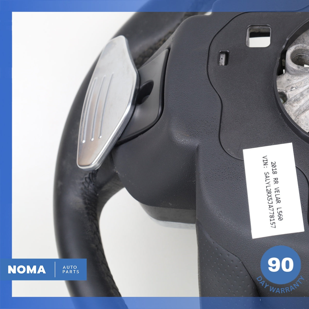 18-20 Range Rover L560 Velar Heated Steering Wheel w/ Paddle Shifters Black OEM - photo 18
