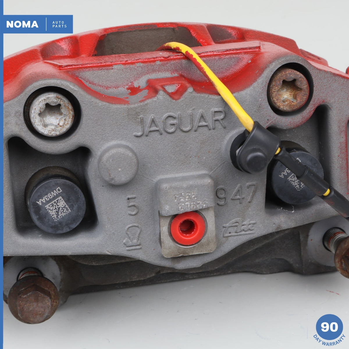 10-19 Jaguar XJ XF XK 3.0L SC 5.0L NA AWD Front Left Side Brake Caliper Red OEM - photo 8