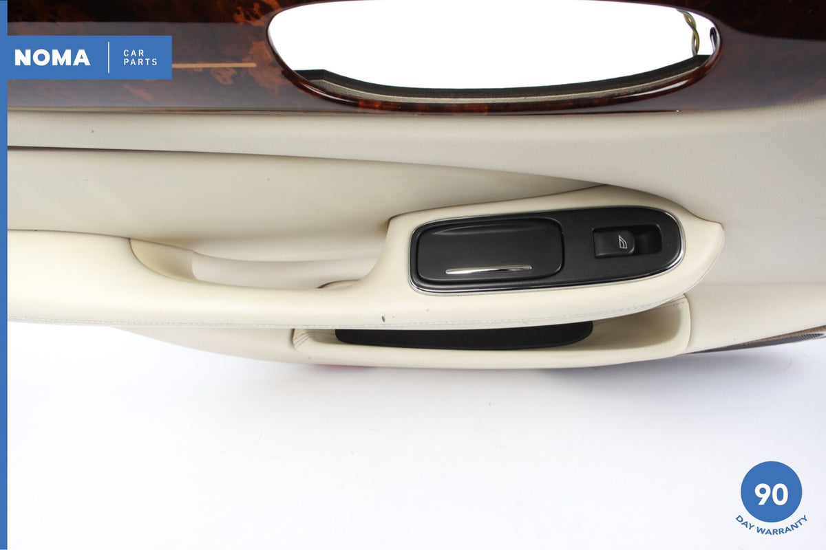 04-09 Jaguar XJ8 VDP X350 LWB Rear Left Side Interior Door Panel Trim NED Ivory - photo 6