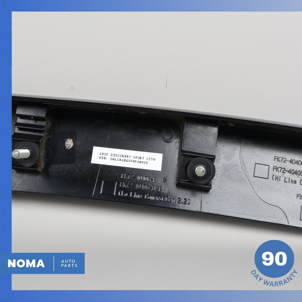 15-19 LR Discovery Sport L550 Rear Trunk Bezel License Plate Light Lamp Trim OEM - photo 11