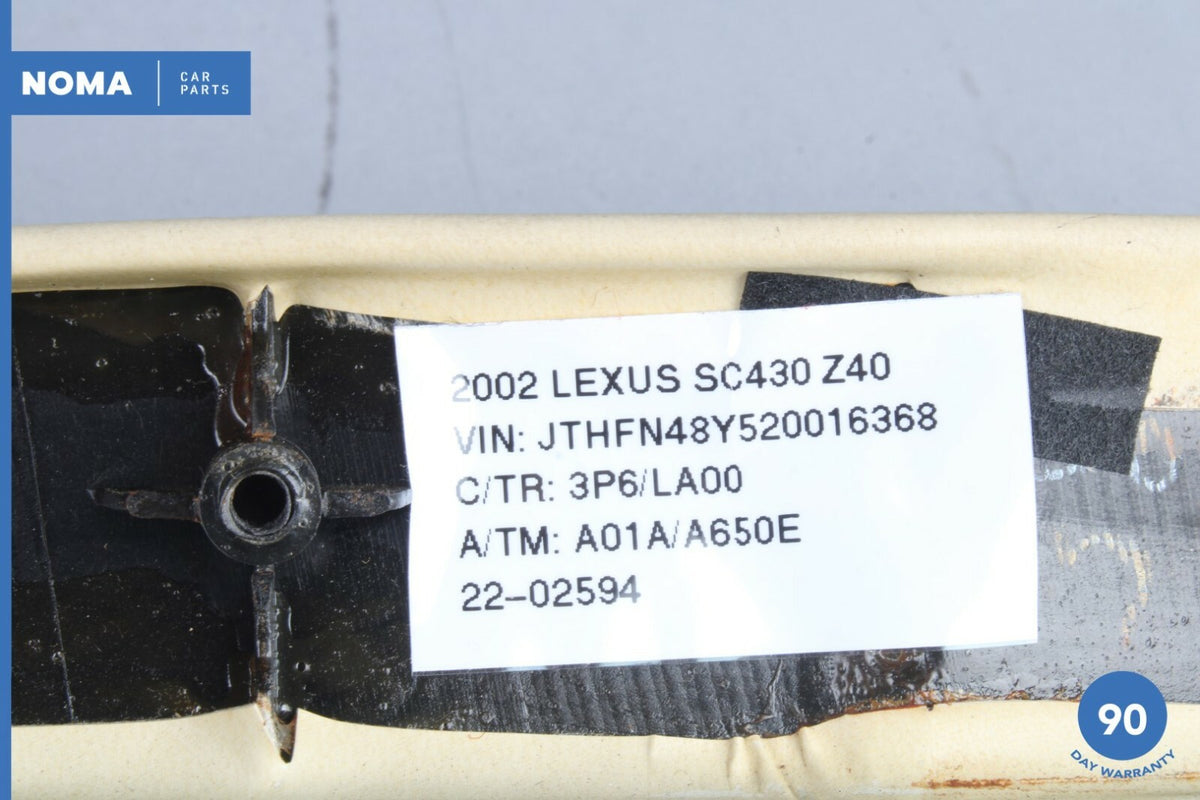 02-10 Lexus SC430 Z40 Rear Left Driver Side Top Roof Cover Panel Trim ECRU OEM - photo 10