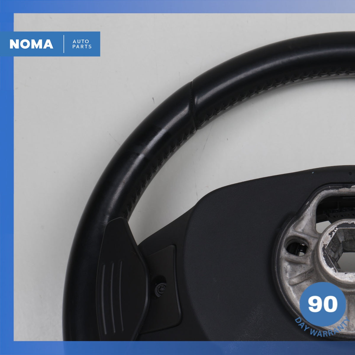 16-21 Jaguar X260 XF XE F-Pace Steering Wheel w/ Paddle Shifters Black OEM - photo 19