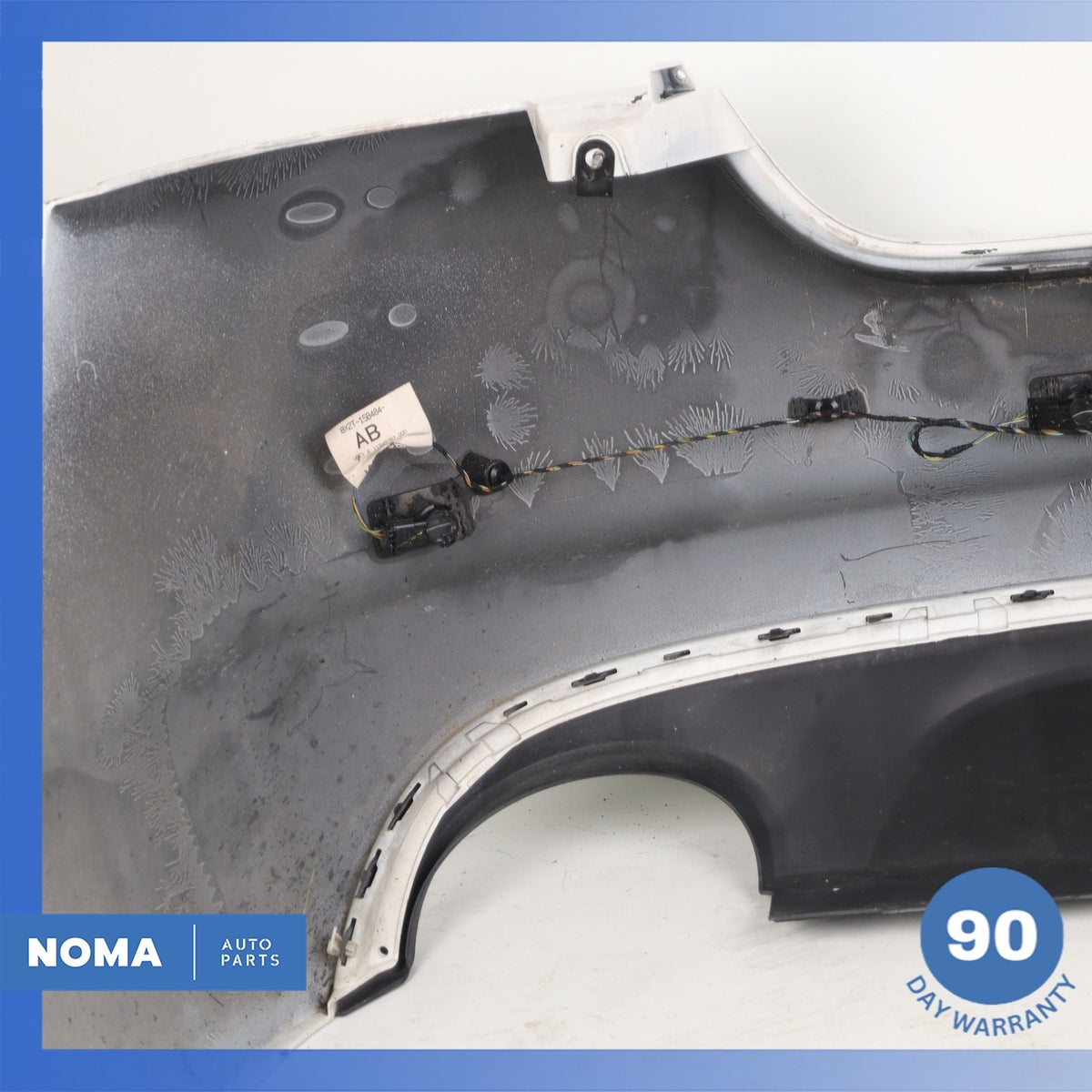 12-15 Jaguar X250 XF Base Rear Bumper Cover Assembly w/Park Assist White OEM - photo 22