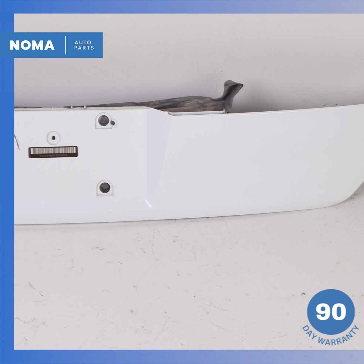 02-05 BMW E66 745Li Rear Trunk Lid License Plate Trim Panel White OEM - photo 3