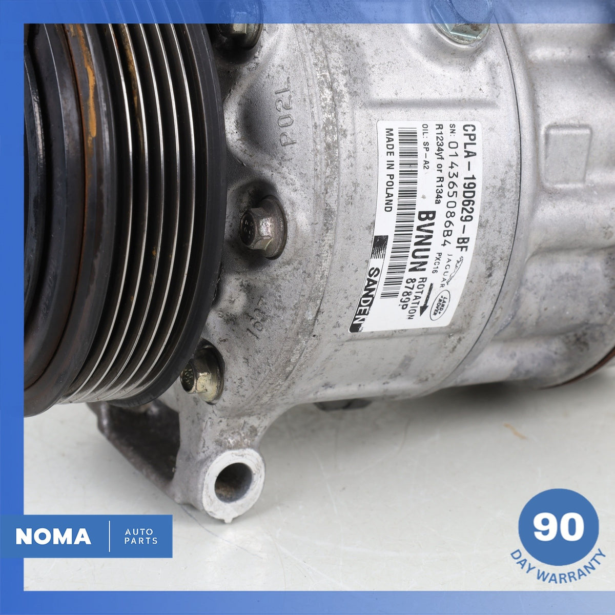 10-23 Jaguar X760 XE LR4 AC Air Conditioning Compressor Clutch OEM - photo 5