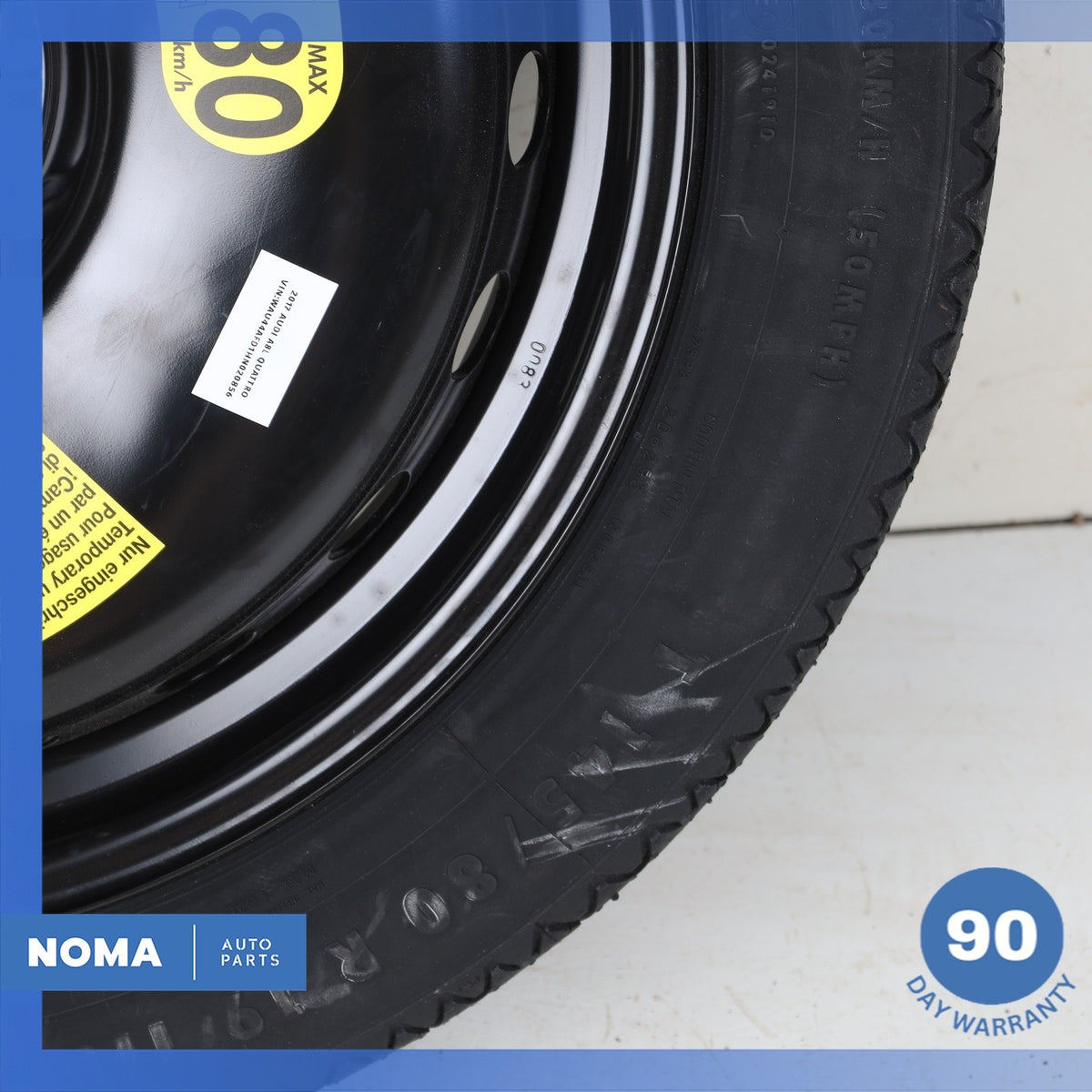 11-18 Audi D4 A8L Emergency Spare Tire Wheel Donut Rim 19" 19 OEM - photo 4