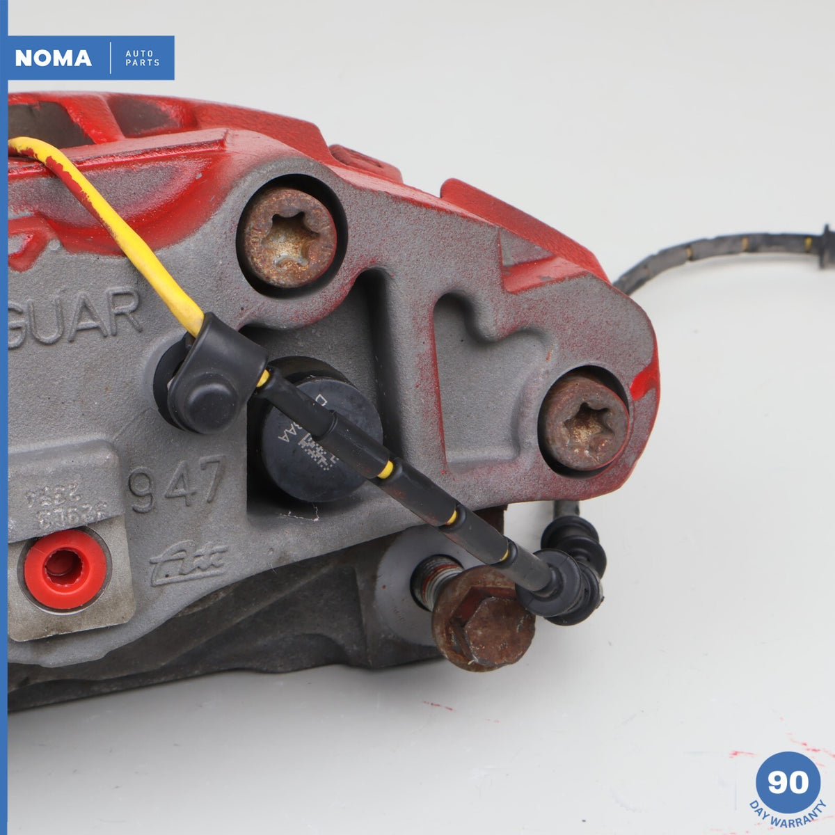 10-19 Jaguar XJ XF XK 3.0L SC 5.0L NA AWD Front Left Side Brake Caliper Red OEM - photo 7