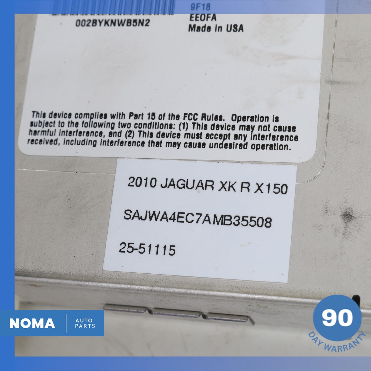 2010 Jaguar X150 XKR Radio Receiver Tuner Module 7W9319C034AE OEM - photo 7