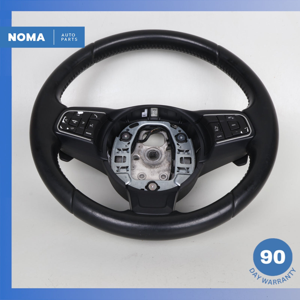 16-21 Jaguar X260 XF XE F-Pace Steering Wheel w/ Paddle Shifters Black OEM - photo 1