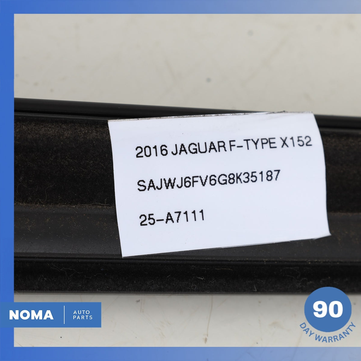 14-24 Jaguar X152 F-Type Convertible Left Door Exterior Window Molding OEM - photo 14