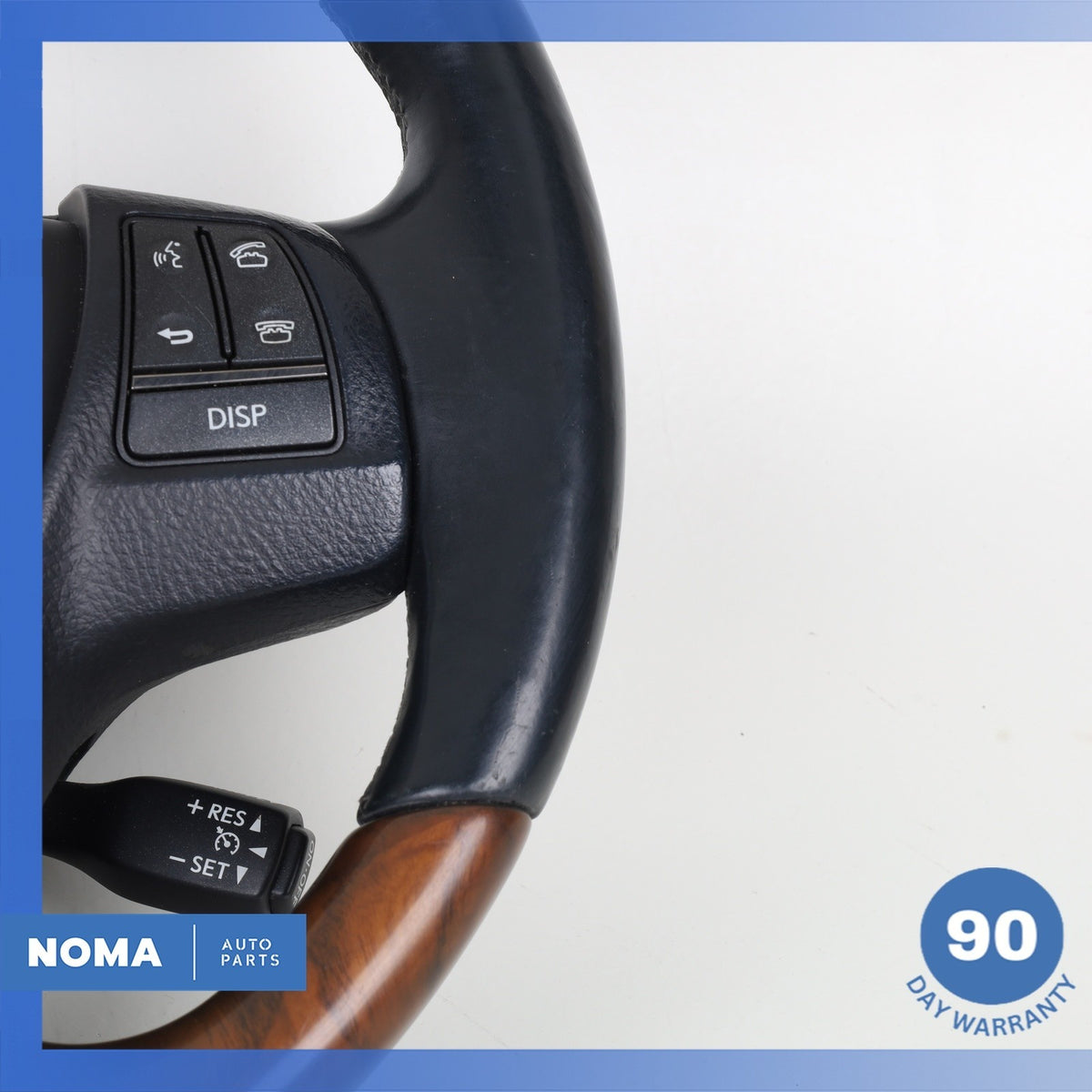 13-17 Lexus USF40 LS460 Steering Wheel Wood Trim Black 45100-50500 OEM - photo 3