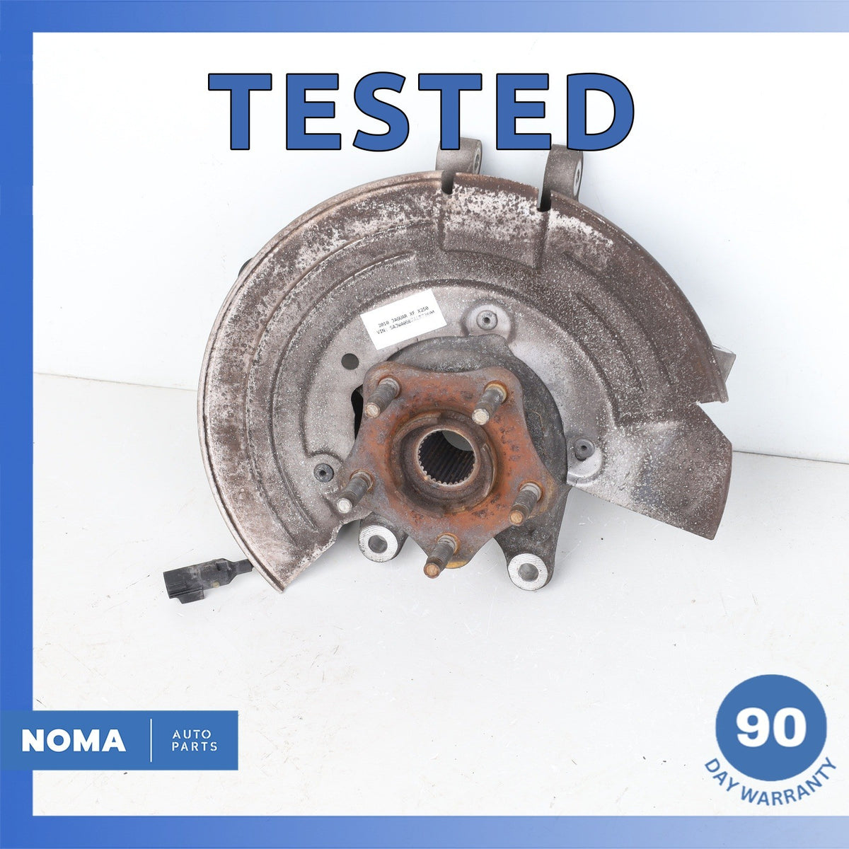 09-19 Jaguar X250 XF XJ XK Rear Left Spindle Knuckle Hub w/ Shield OEM - photo 1