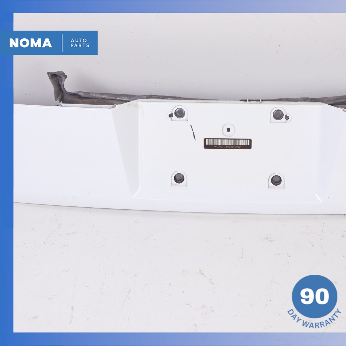 02-05 BMW E66 745Li Rear Trunk Lid License Plate Trim Panel White OEM - photo 4