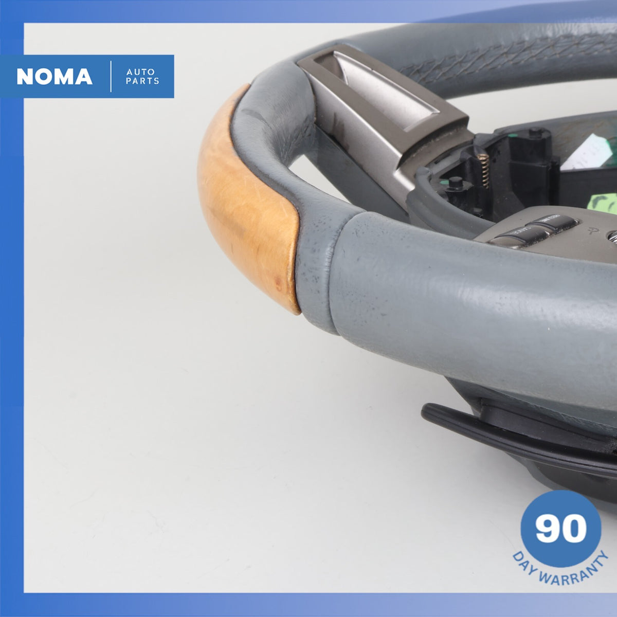 07-09 Jaguar X150 XK XKR Steering Wheel w/ Paddle Shifters Blue OEM - photo 15