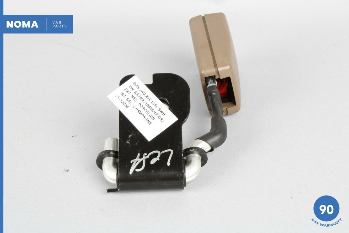 06-09 Jaguar XJ8 XJR X358 Rear Left Driver Seat Belt Buckle AMB Mocha OEM - photo 4