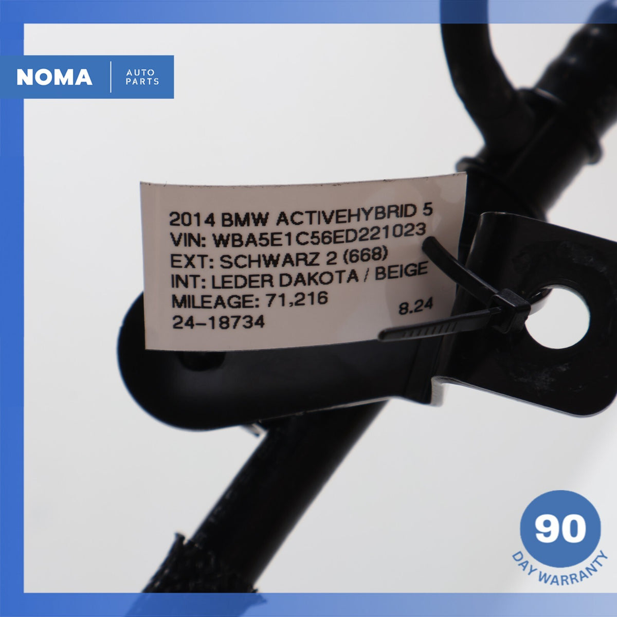 2014 BMW F10 ActiveHybrid 5 Power Brake Master Cylinder Booster Vacuum Hose OEM - photo 17