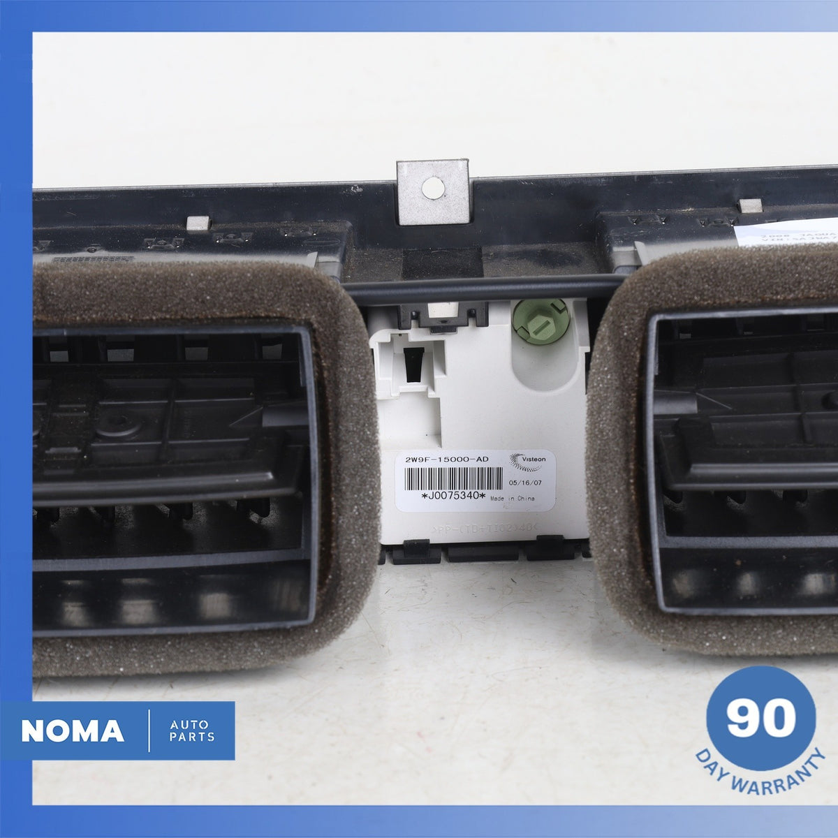 04-09 Jaguar X358 Front Center Dash Board HVAC AC А/C Dual Air Vent w/ Clock OEM - photo 11