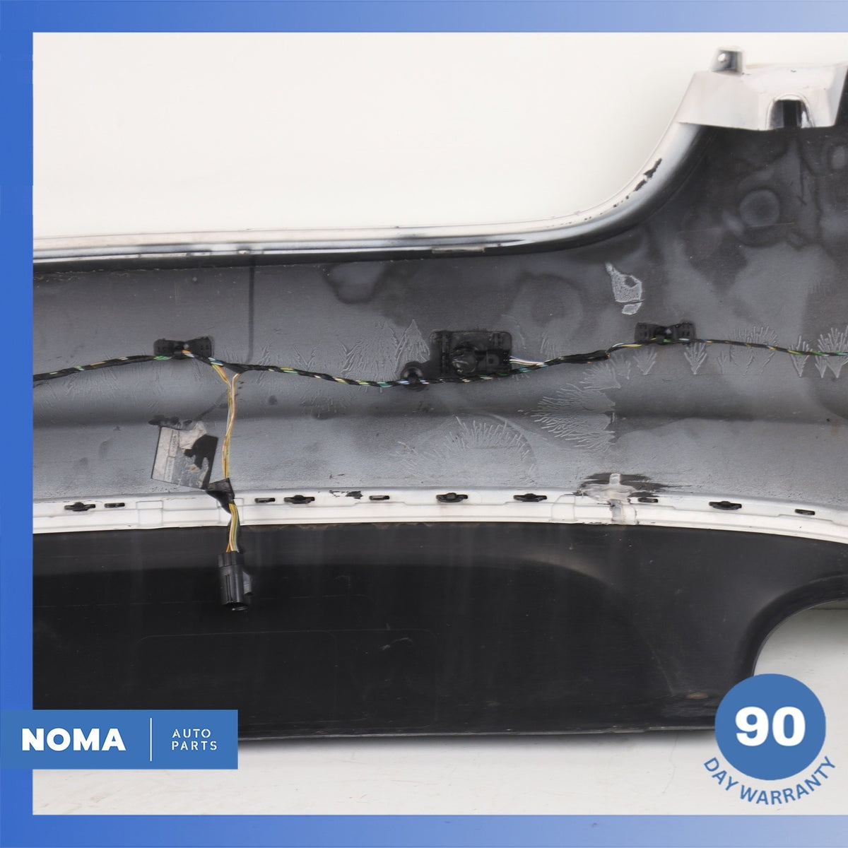12-15 Jaguar X250 XF Base Rear Bumper Cover Assembly w/Park Assist White OEM - photo 20