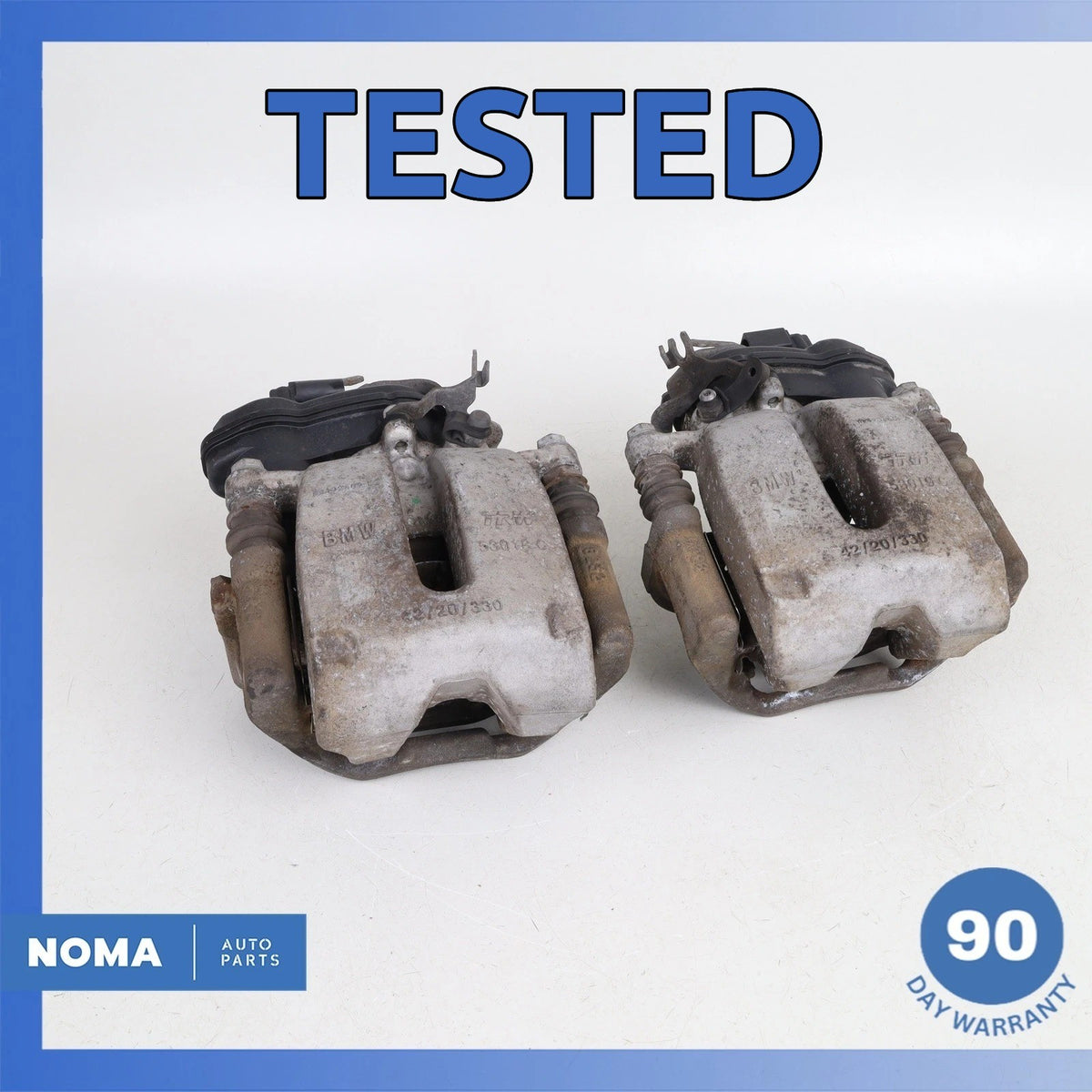 18-25 BMW G02 X4 X3 Rear Left & Right Brake Caliper Set w/ Actuator OEM - photo 1
