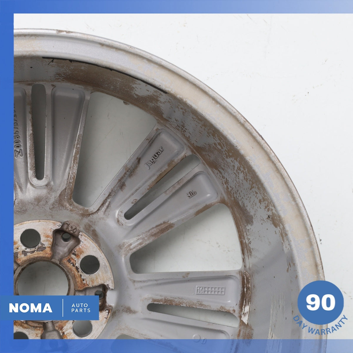 16-23 Jaguar X260 XF XE Chalice 9.5 x R18 18" Wheel Rim Silver T2H4952 OEM - photo 15