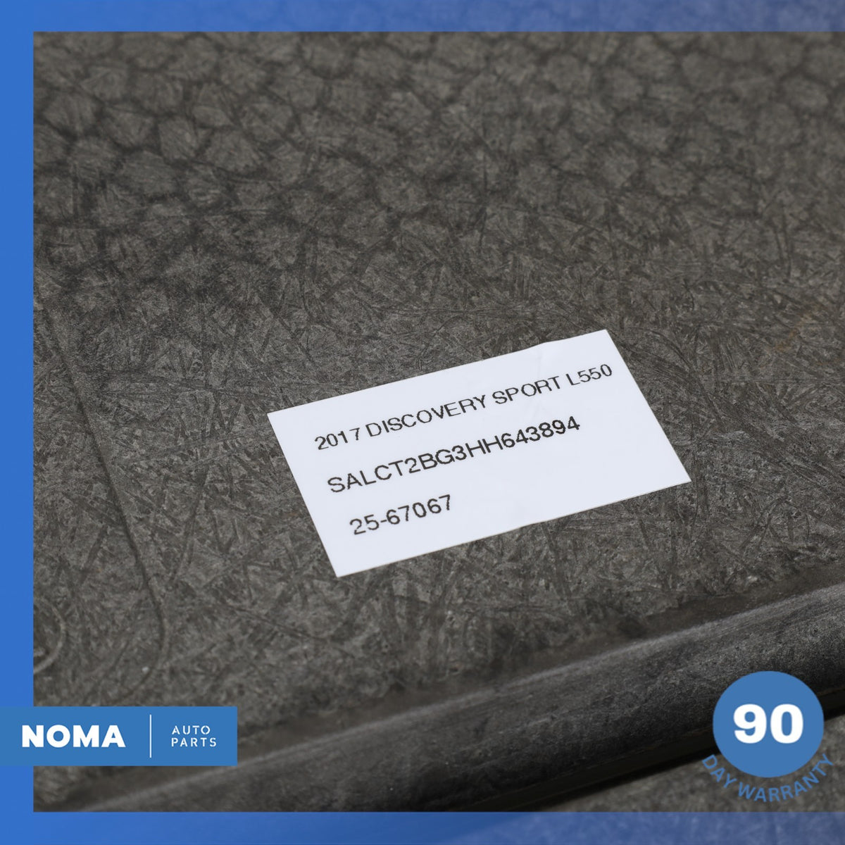 15-19 LR Discovery Sport L550 Rear Back Trunk Boot Cargo Floor Carpet Cover OEM - photo 12