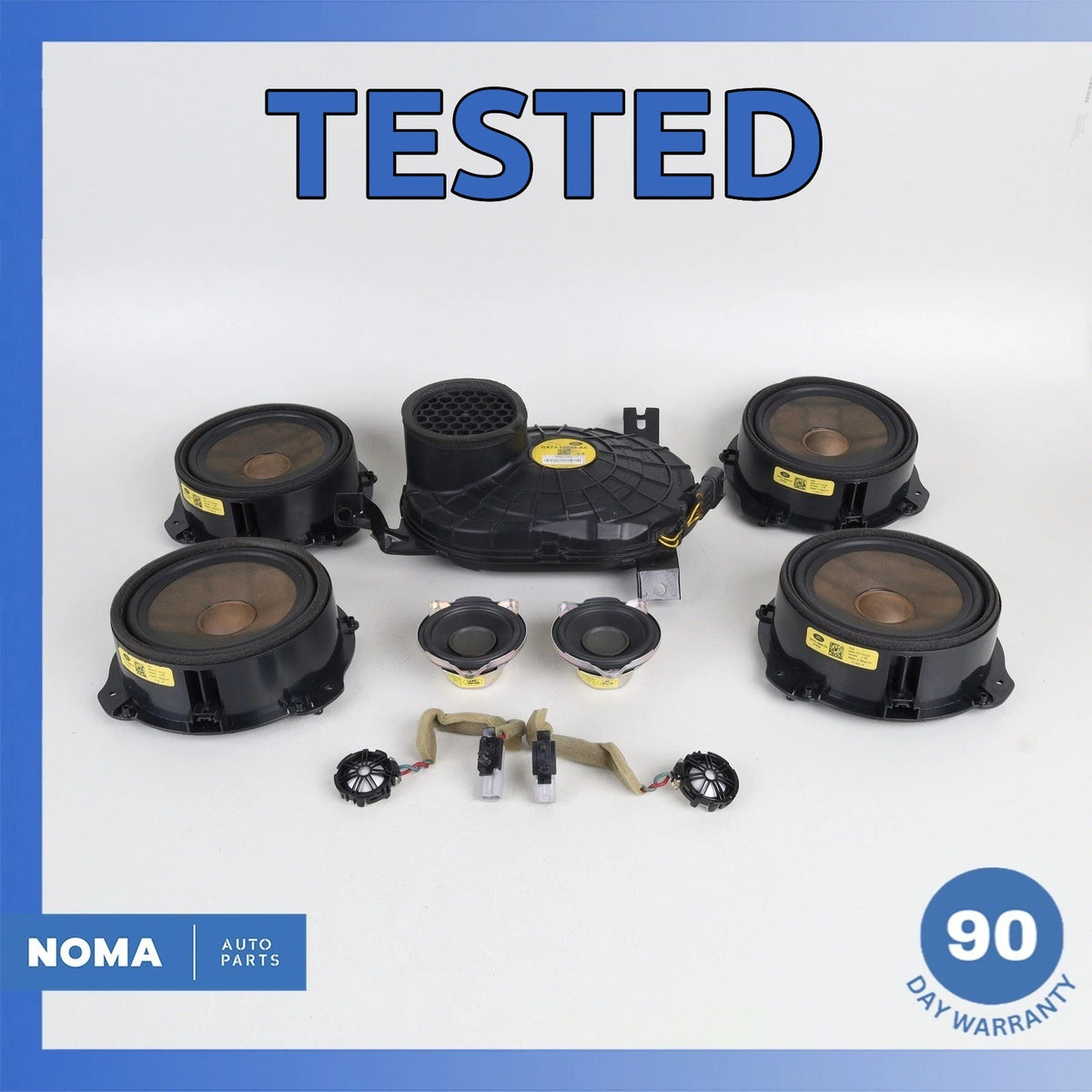 16-23 Jaguar X260 XF XE Front & Rear Meridian Premium Speaker Subwoofer Set OEM - photo 1