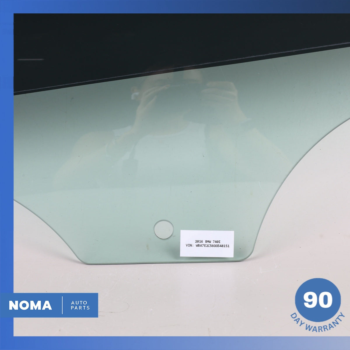 16-22 BMW G12 740Li M760i LWB Rear Left Door Window Glass 7337985 OEM - photo 5