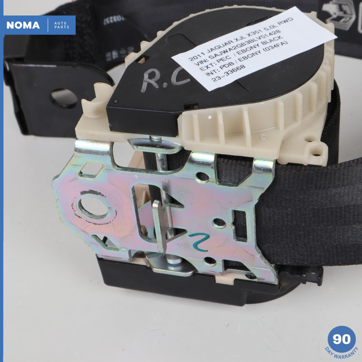 10-13 Jaguar XJ XJL X351 Rear Center Seat Belt Retractor AW93600A38BA PVJ OEM - photo 9