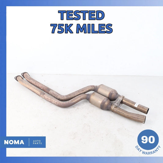 07-13 BMW E92 328i Left & Right Side Exhaust Downpipe Set 18307566938 OEM 75k - photo 1
