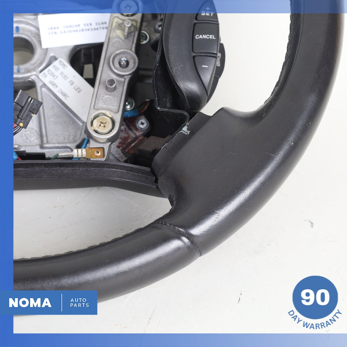 03-06 Jaguar X100 XK8 XJR XJ8 Steering Wheel w/ Switches Black HXD9181FB OEM - photo 2