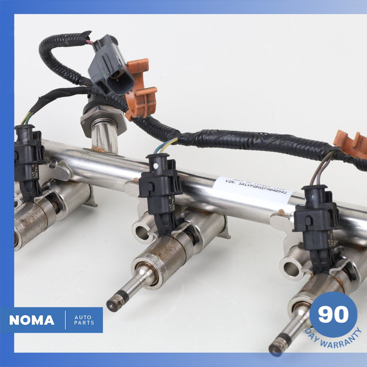 14-17 Range Rover Evoque L538 Engine Motor Fuel Injector Rail w/ Injectors OEM - photo 8