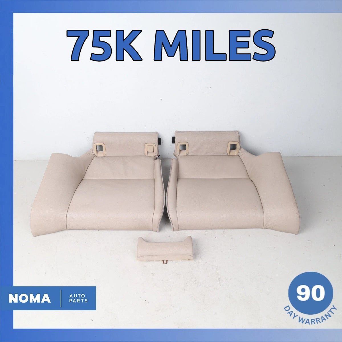 10-13 BMW E92 328i 335i Coupe Rear Left & Right Seat Lower Cushion Set Beige OEM - photo 1