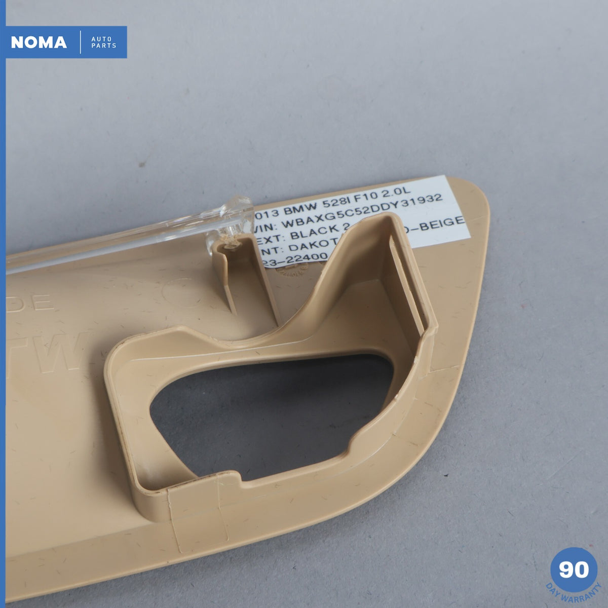 11-16 BMW 528i F10 Rear Left Driver Side Interior Door Handle Bezel Beige OEM - photo 8