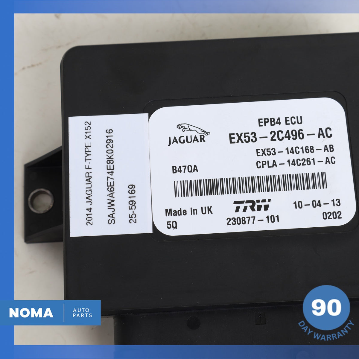 2014 Jaguar X152 F-Type EPB Electronic Parking Brake Control Module Unit OEM - photo 6