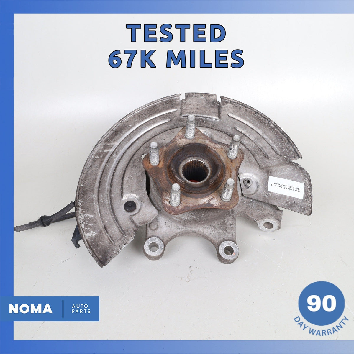 14-20 Jaguar X152 F-Type Rear Left Side Spindle Knuckle Hub w/ Shield OEM 67k - photo 1