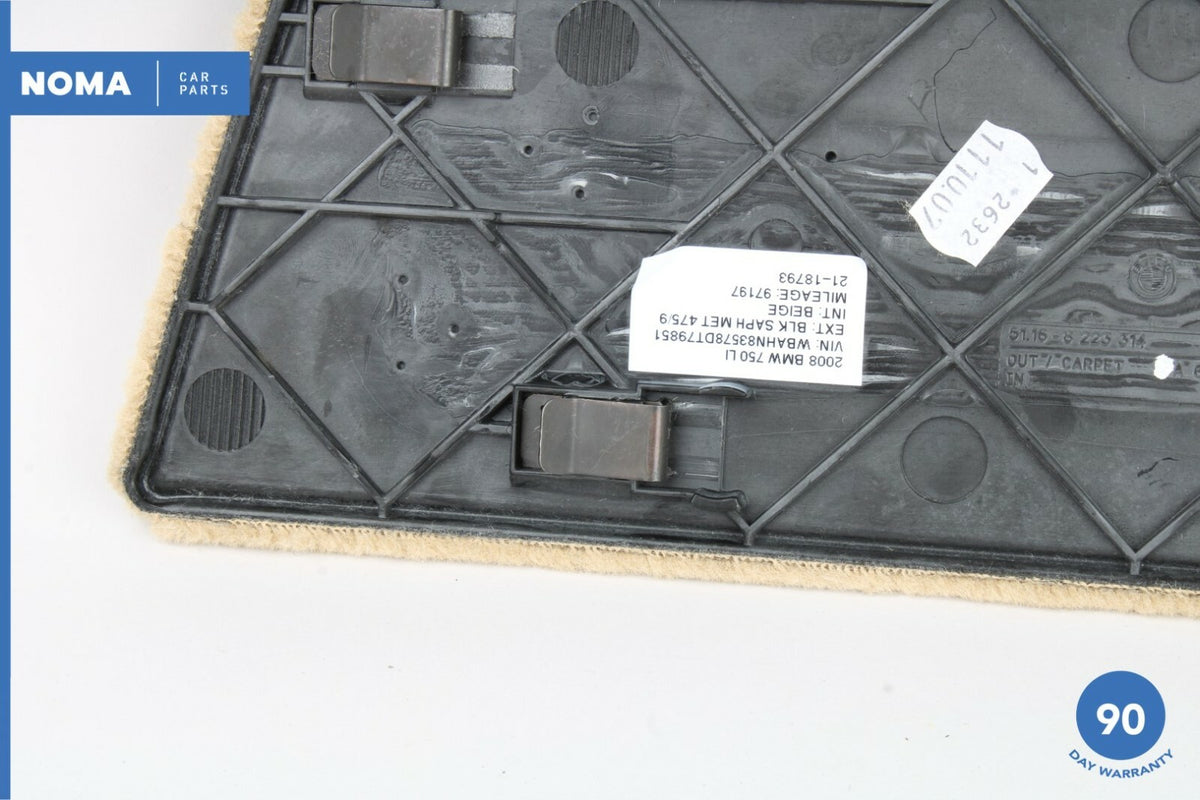 01-08 BMW 750Li E65 E66 Right Passenger Side Center Console Trim Carpet OEM - photo 8