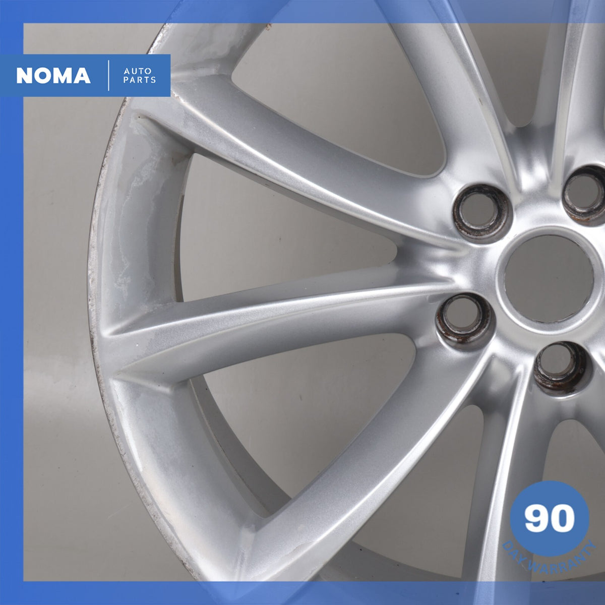 14-24 Jaguar X152 F-Type Propeller 9.5 x R19 19" Rear Wheel Rim Silver OEM - photo 6