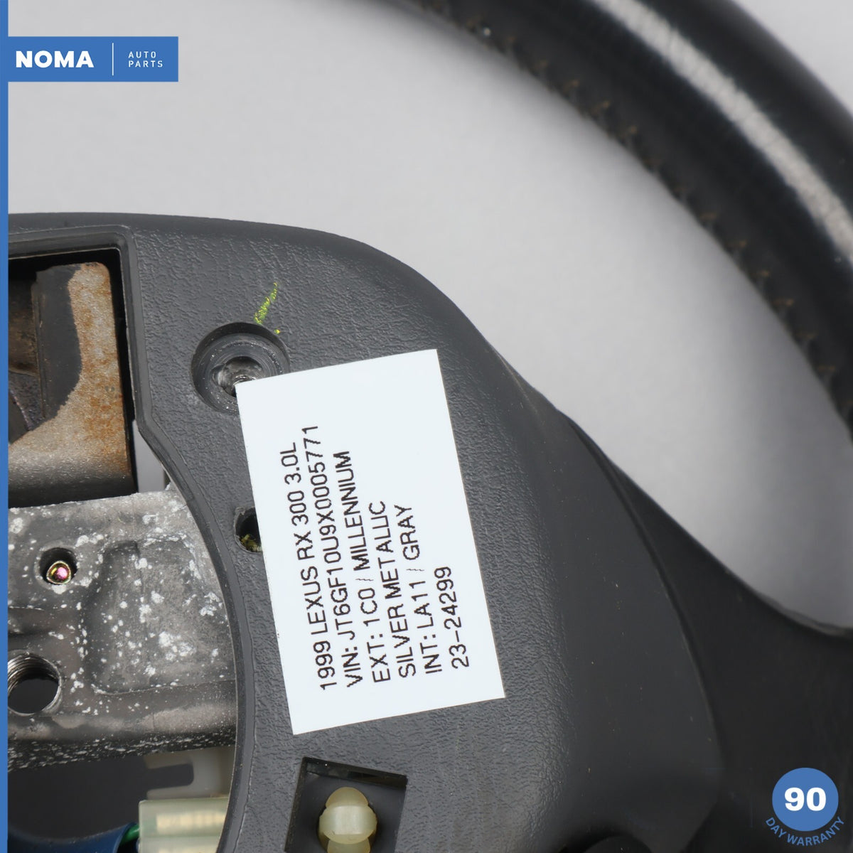 99-03 Lexus RX300 XU10 LHD 3 Spoke Leather Steering Wheel w/ Switch Gray OEM - photo 17