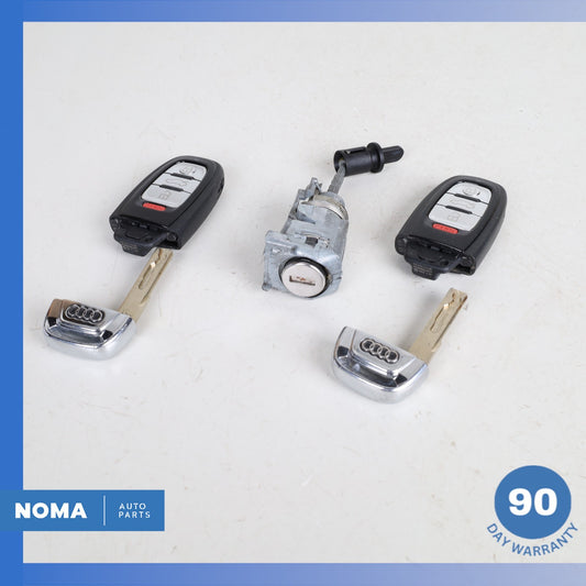 2016 Audi D4 A8L Driver's Handle Lock Barrel Set / Key Fob Set 107837167BK OEM - photo 1
