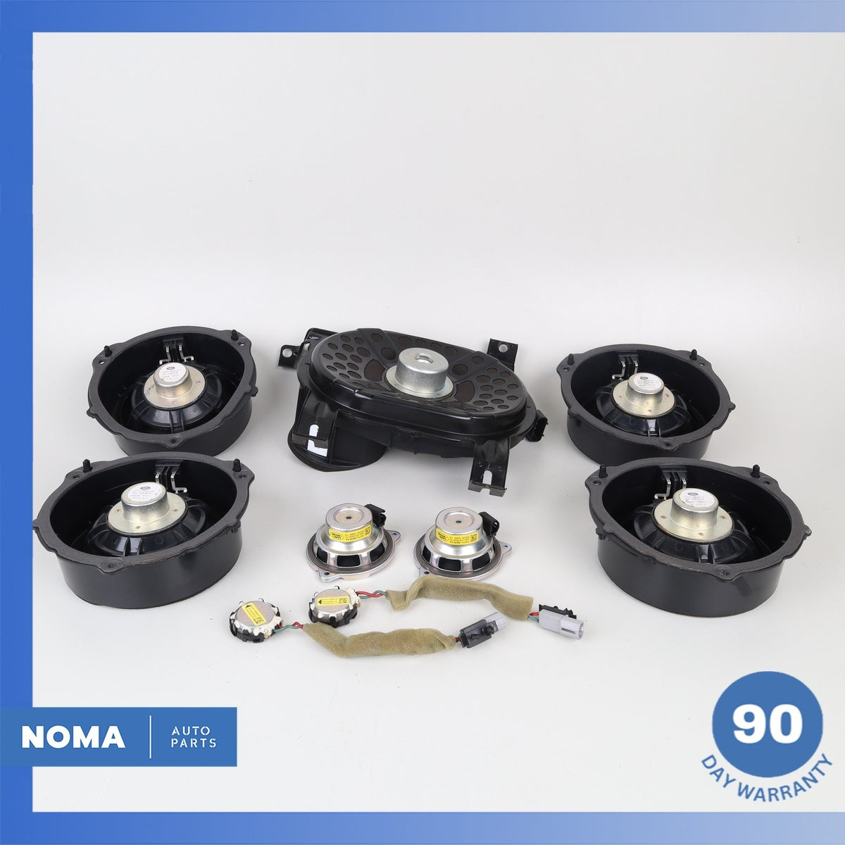 16-23 Jaguar X260 XF XE Front & Rear Meridian Premium Speaker Subwoofer Set OEM - photo 13