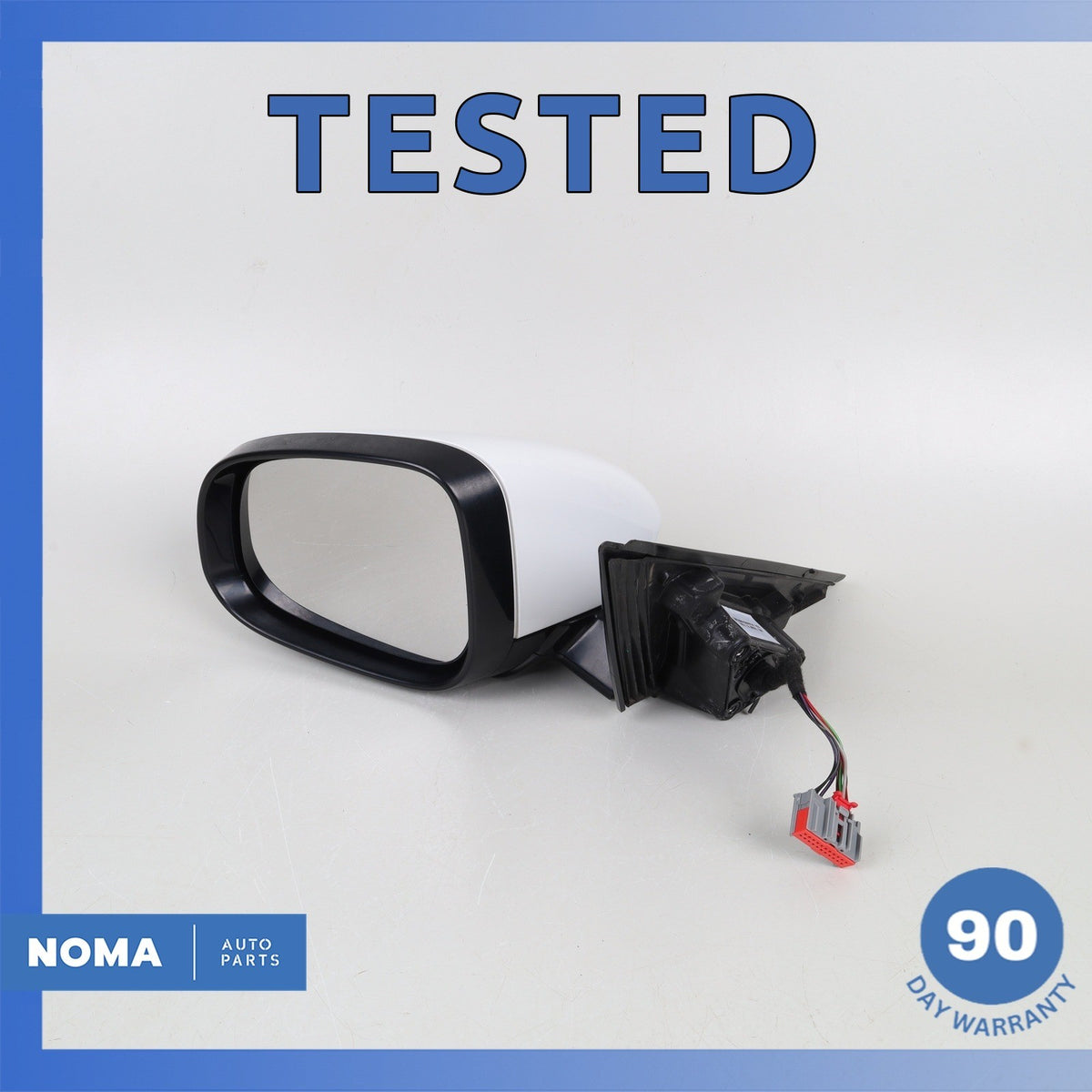 17-19 Jaguar X760 XE Left Driver Side Rear View Door Mirror White OEM - photo 1