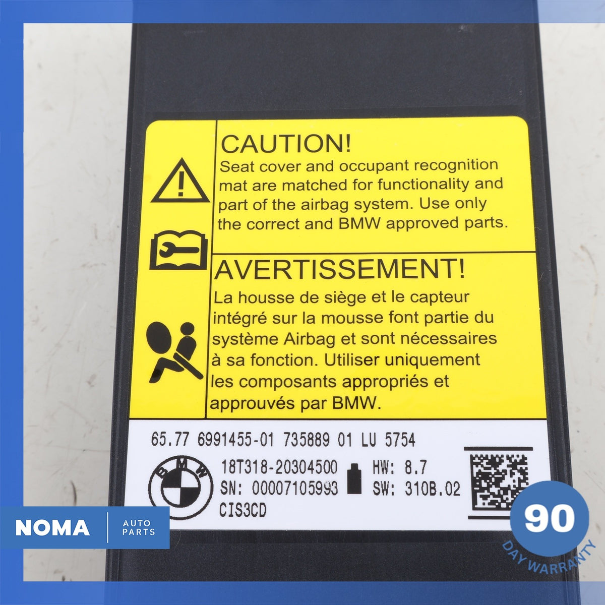 BMW G02 X4 X3 X4M Right Side Seat Occupancy Sensor Module OEM - photo 6